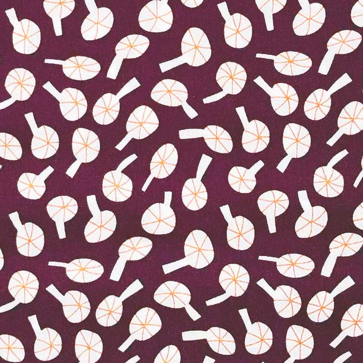 Fast bomuld med Costa Blanca bordeaux fra Cotton &amp; Steel