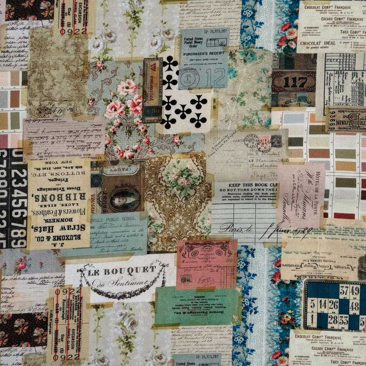 Digital canvas med decopage I