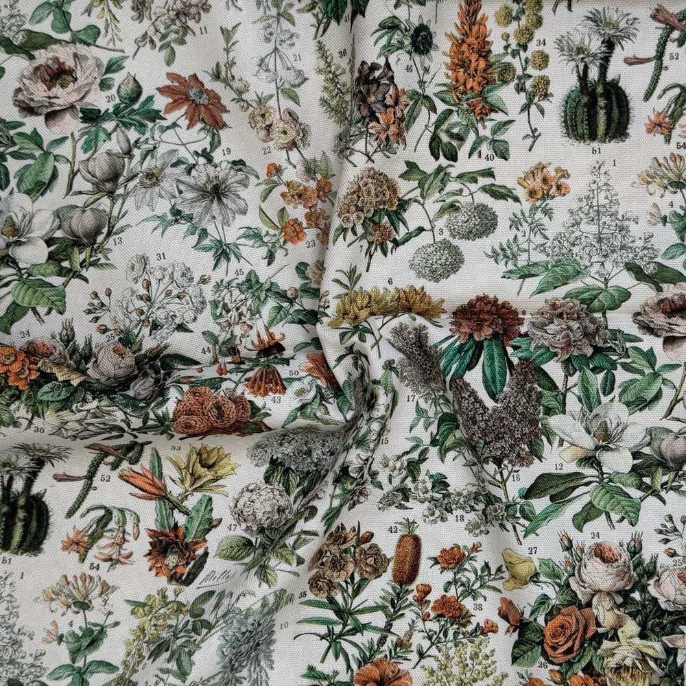 Digital canvas med grøfte blomster