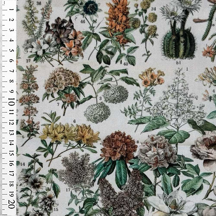 Digital canvas med grøfte blomster