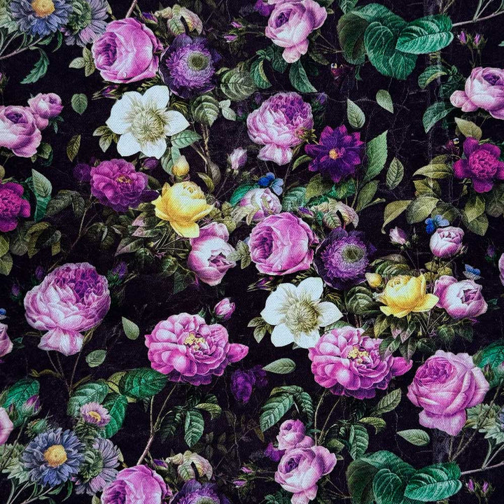 Digital canvas med rosenbusk