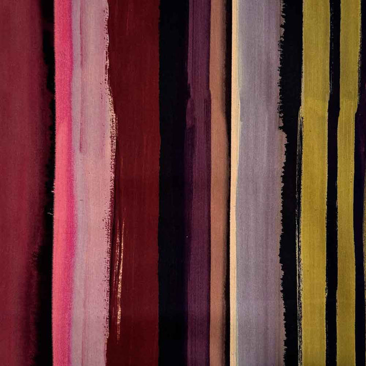 Fast digital stof med multicolour brede striber