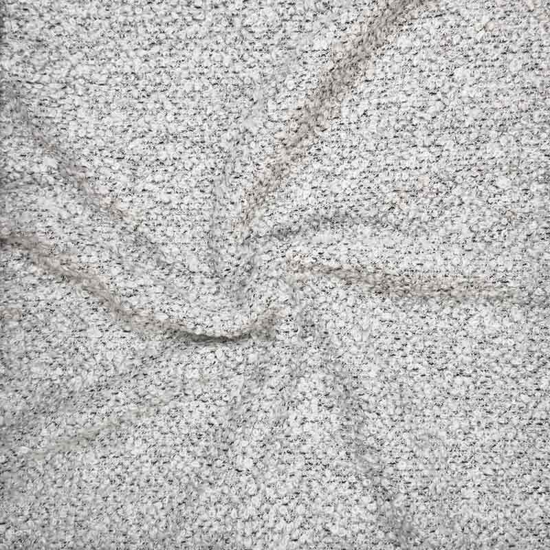 Ensfarvet boucle i off white