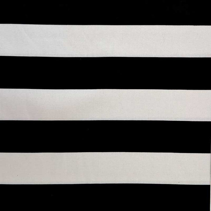 Canvas med sorte/hvide striber