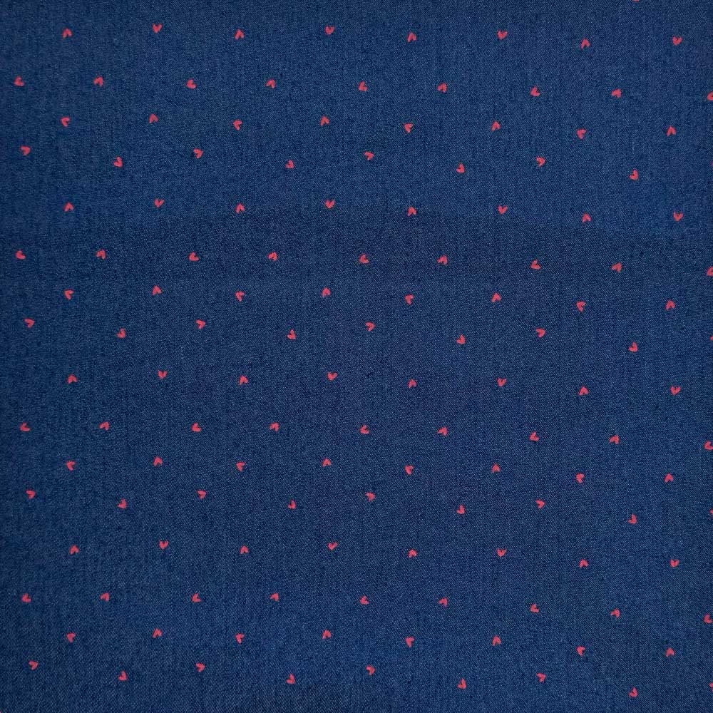 Denim med små printet hjerter