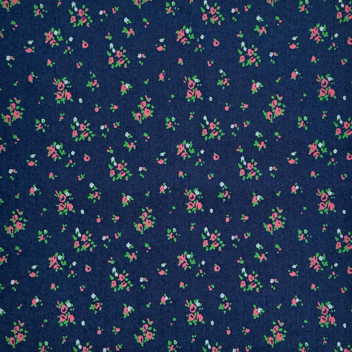 Denim med små printet blomster