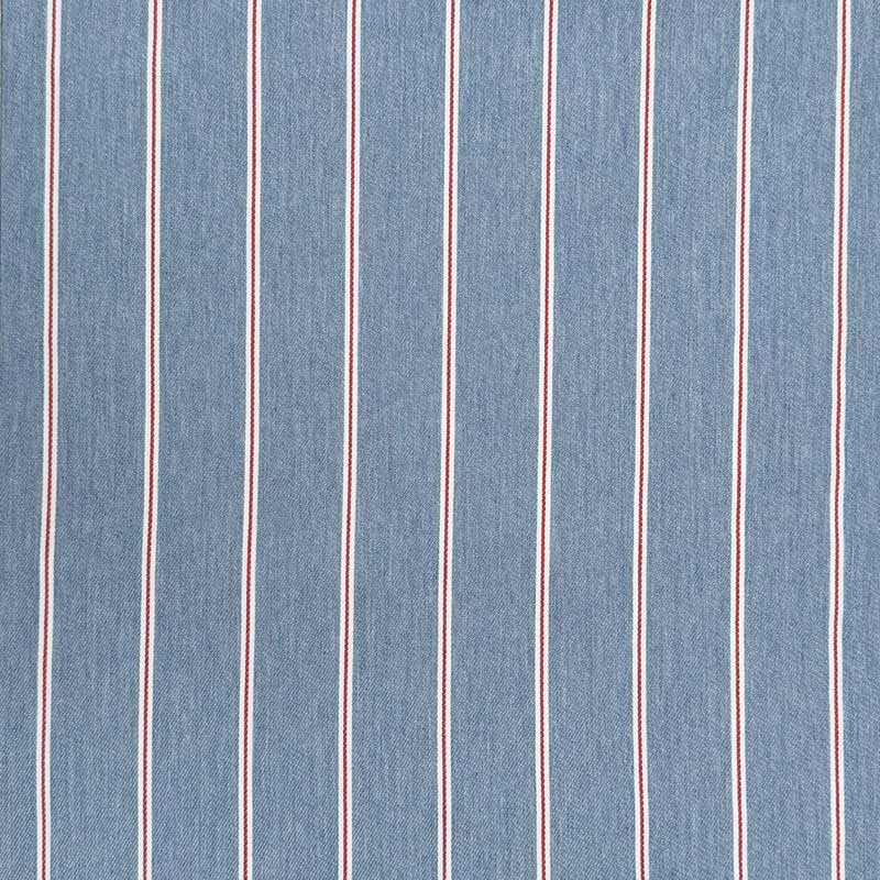 Denim med smalle striber i lyseblå