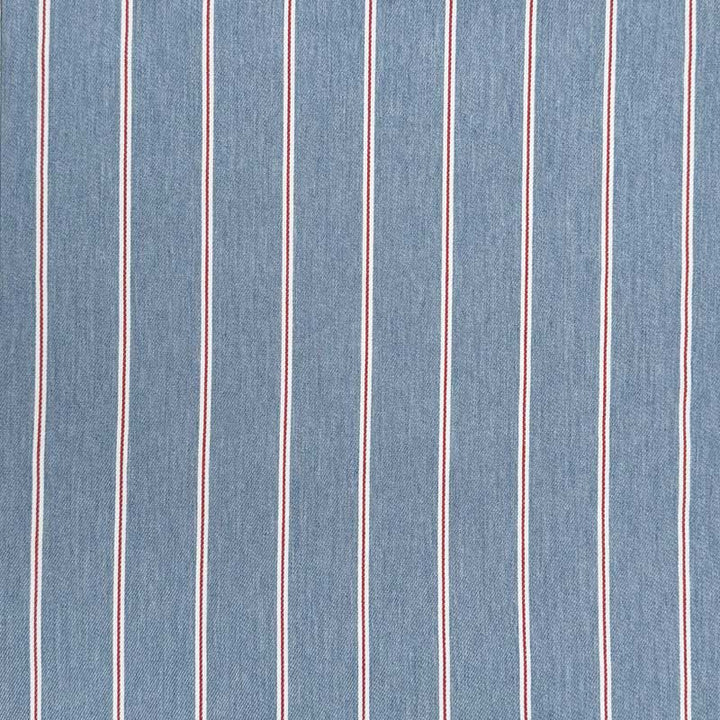 Denim med smalle striber i lyseblå
