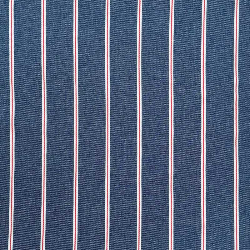 Denim med smalle striber i blå