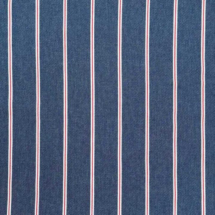 Denim med smalle striber i blå