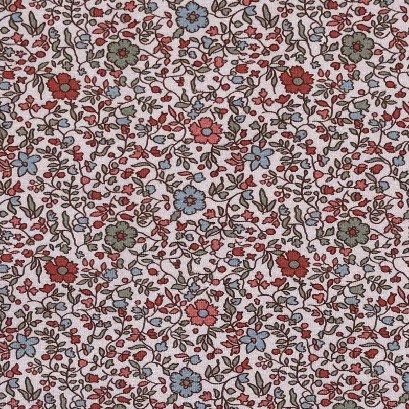 Digital bomuldsjersey med grafiske små blomster
