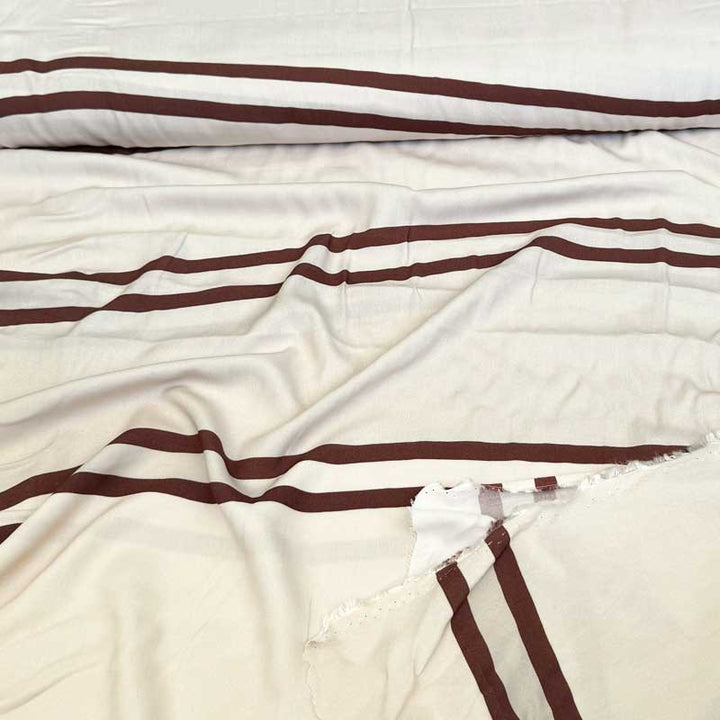 Fast viscose med to parallel brune striber II