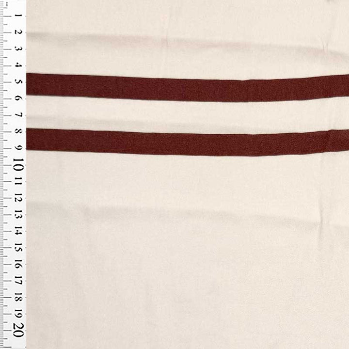 Fast viscose med to parallel brune striber II