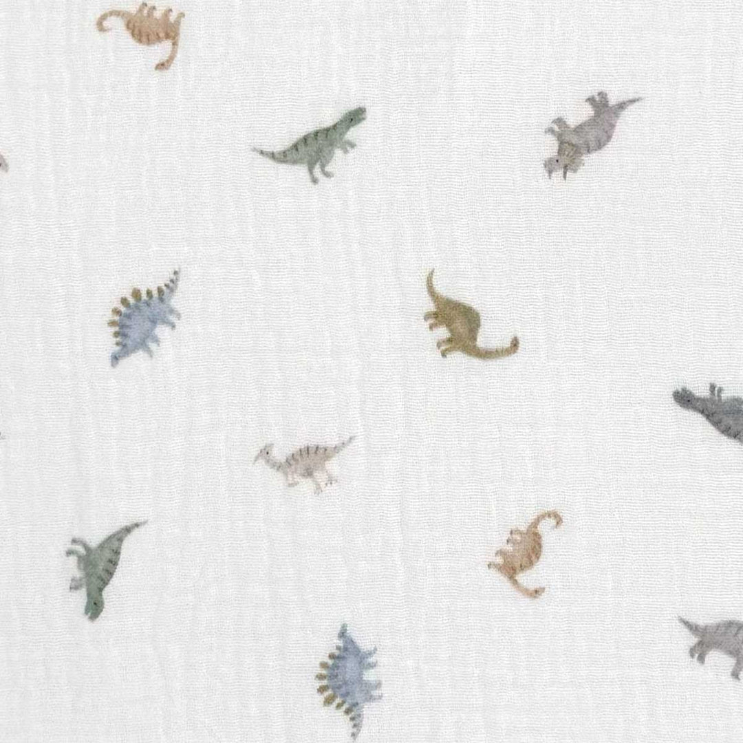Tynd dobbelt gauze med små dinosauruser