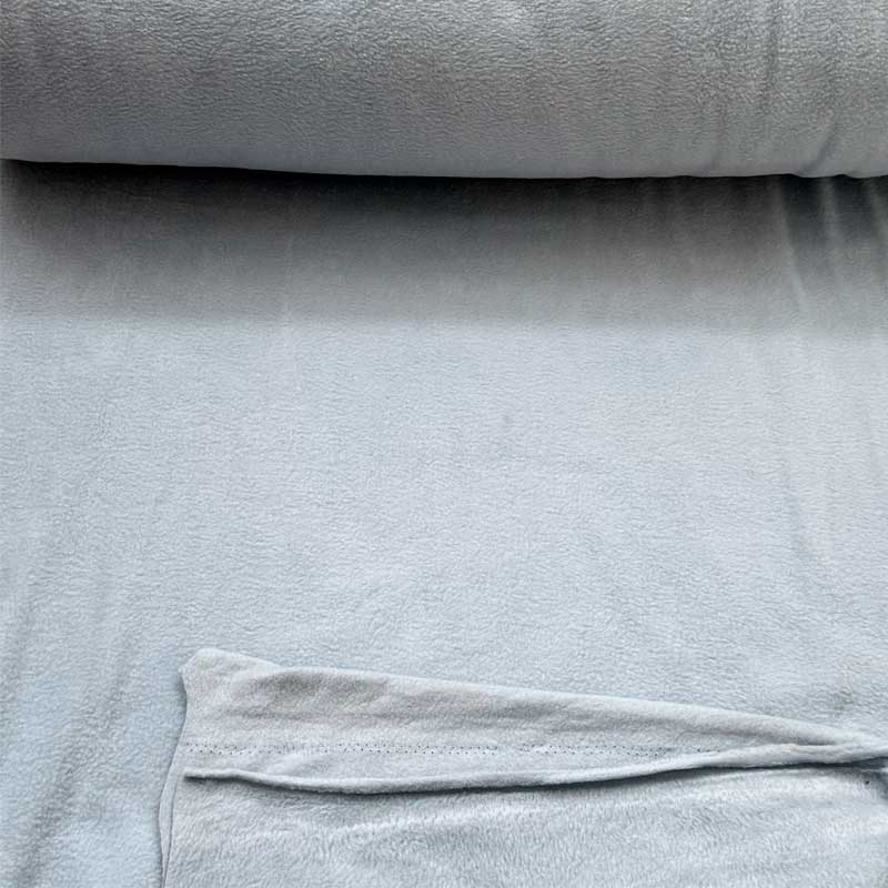 Fleece stof i lyseblå