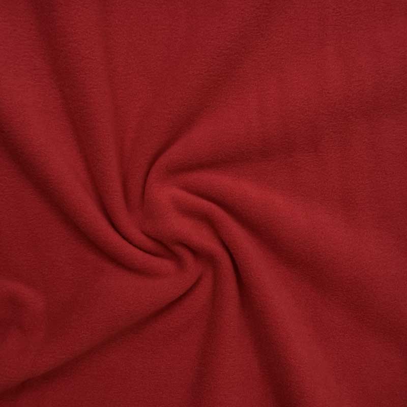 Fleece stof i dyb rød