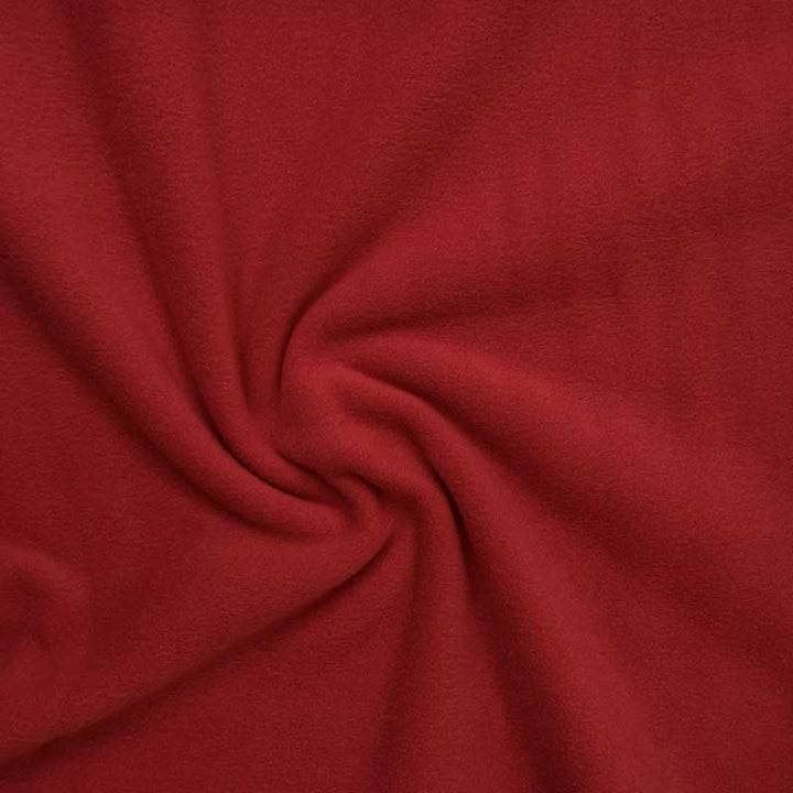 Fleece stof i dyb rød