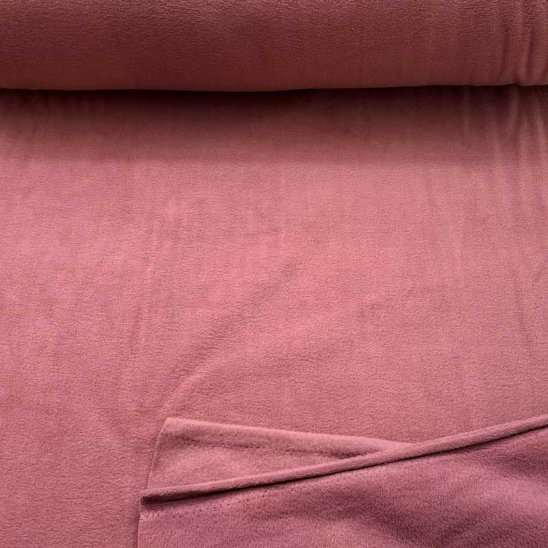 Fleece stof i gammelrosa