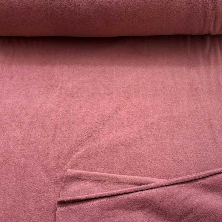 Fleece stof i gammelrosa
