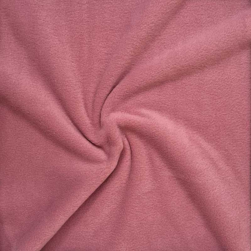 Fleece stof i gammelrosa
