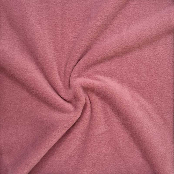 Fleece stof i gammelrosa
