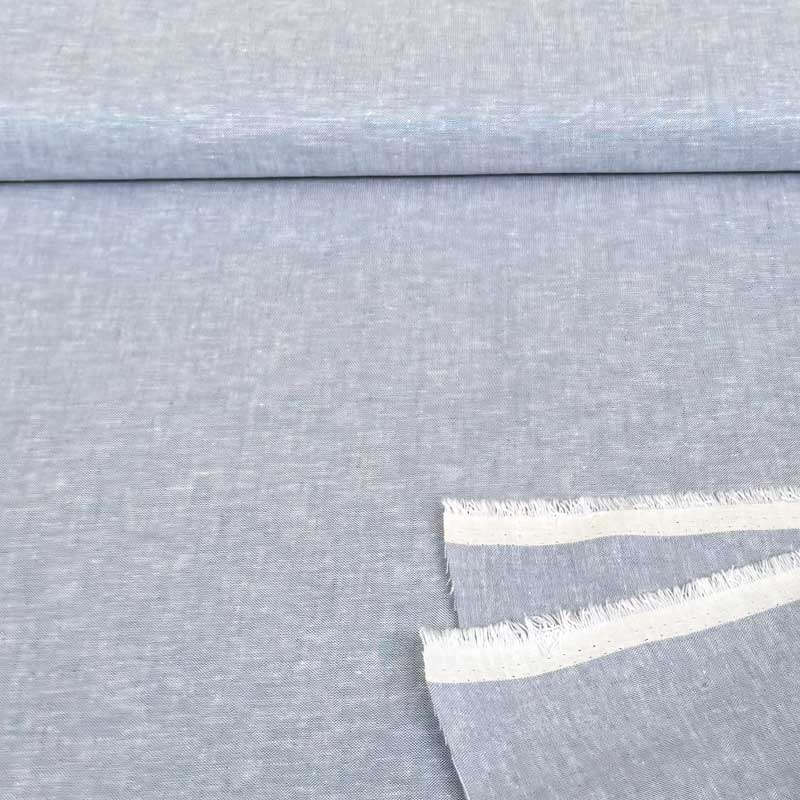Meleret hør bomuld i lyseblå