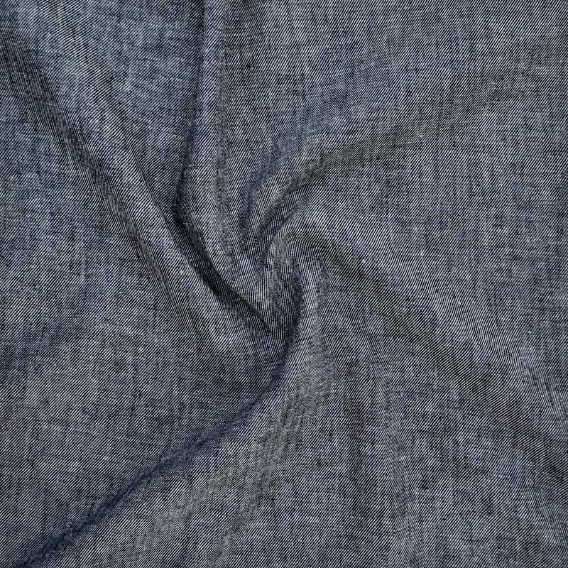 Fast hør bomuld med denimlook