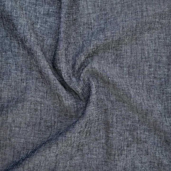 Fast hør bomuld med denimlook