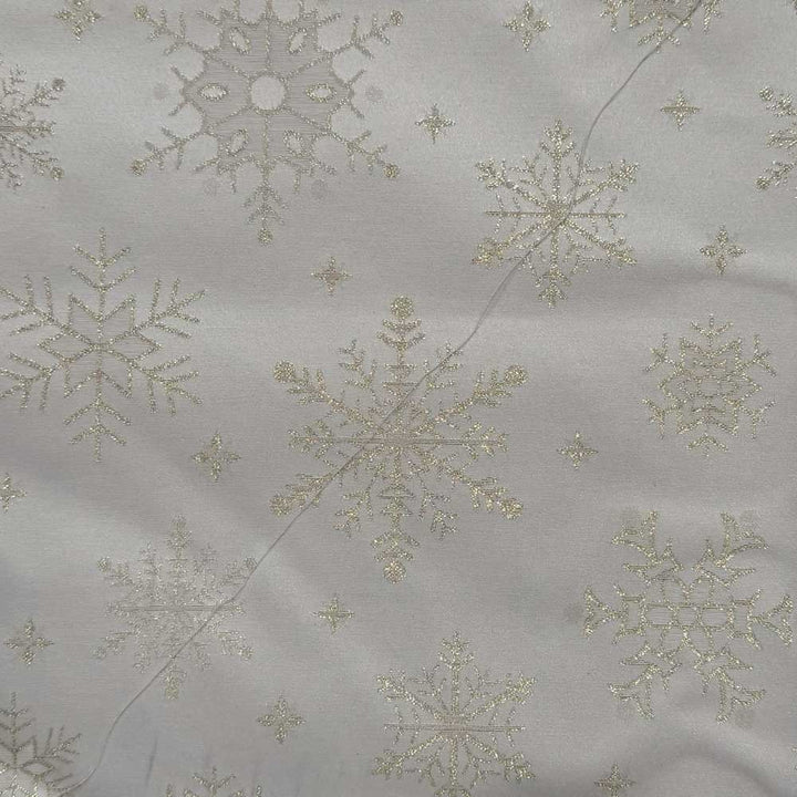 Fast jacquard med snefnug og lurex detaljer
