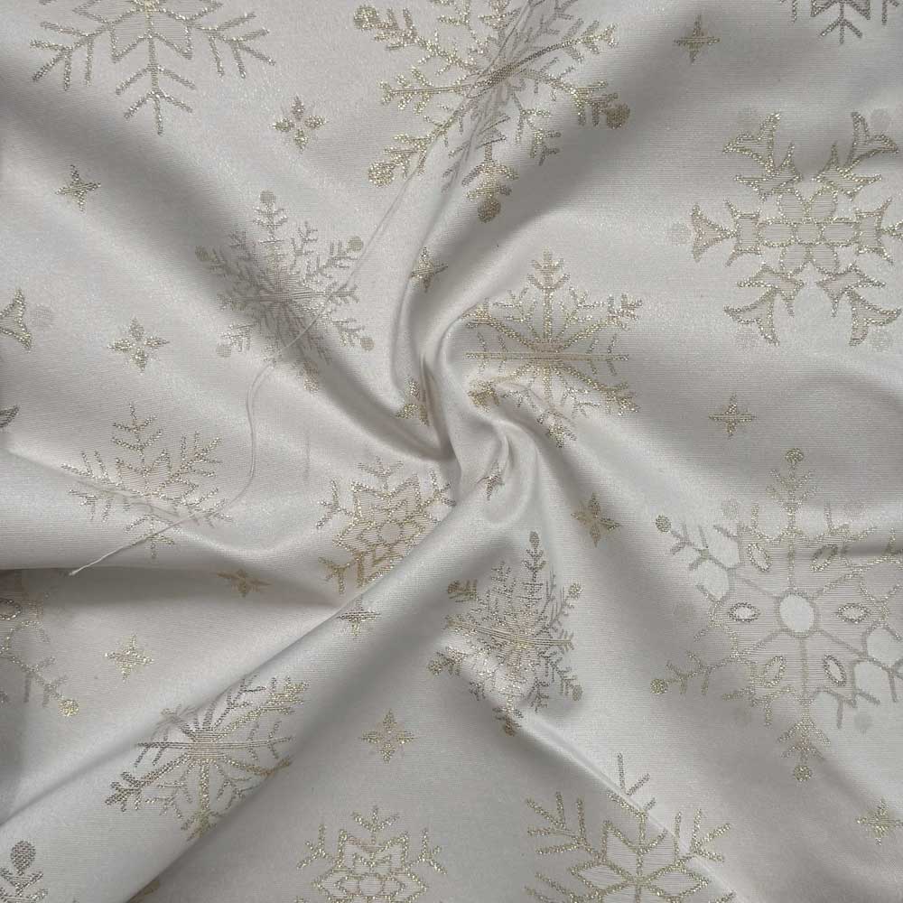 Fast jacquard med snefnug og lurex detaljer