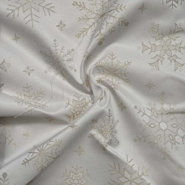 Fast jacquard med snefnug og lurex detaljer