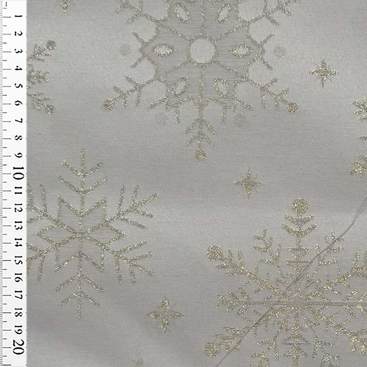 Fast jacquard med snefnug og lurex detaljer