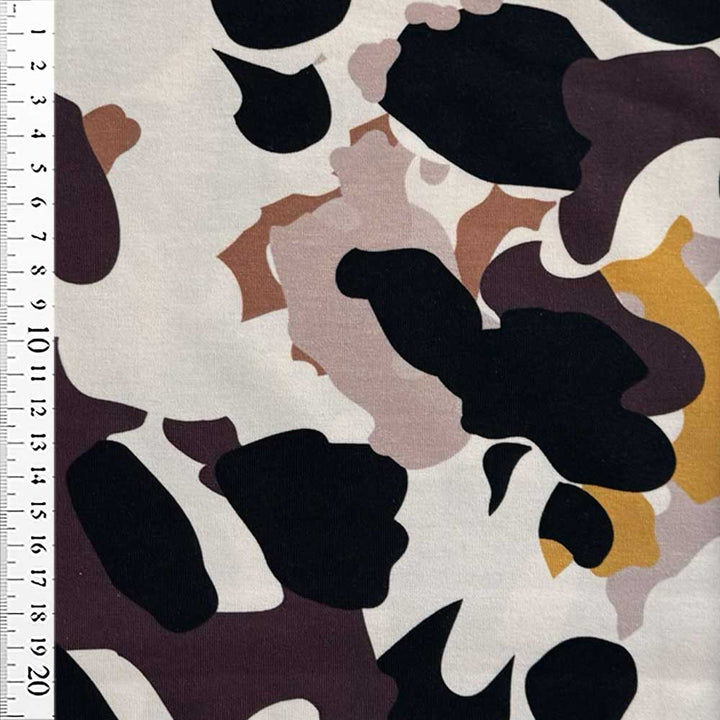 Bomuldsjersey med abstrakt print