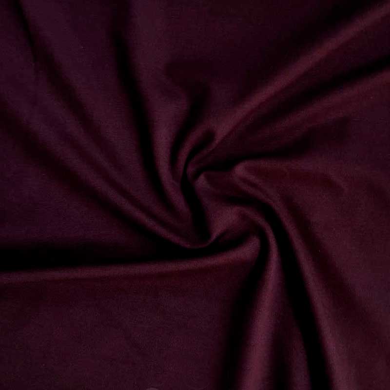 Kraftig ensfarvet viscose jersey i aubergine