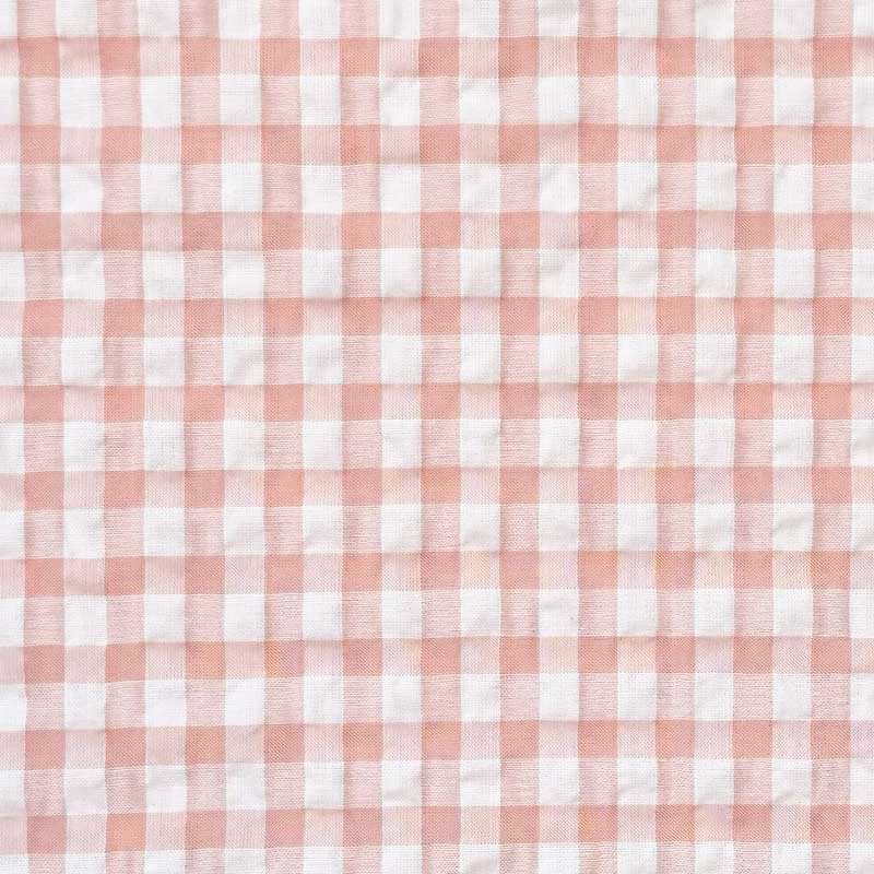 Ternet seersucker i pudderfarvet og hvid