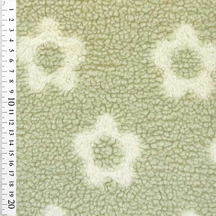 Grøn Teddy med hvide blomster