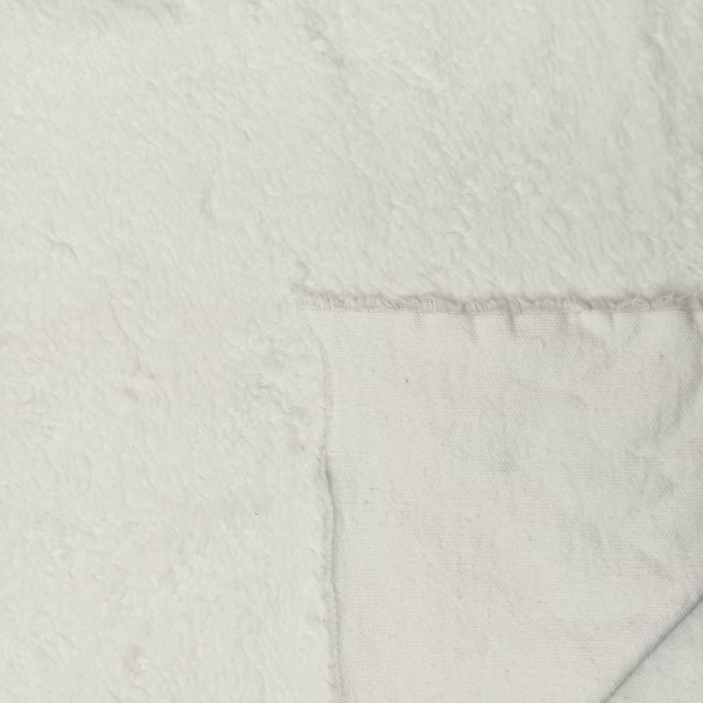 Ensfarvet plys i off white