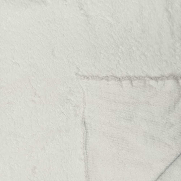 Ensfarvet plys i off white