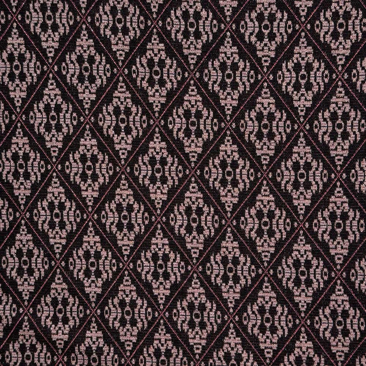 Italiensk viscose jacquard sort/pink med lurex