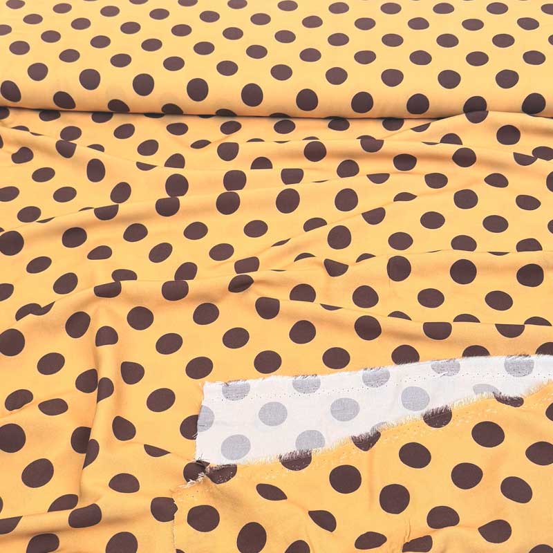 Fast viscose med brune prikker 25 mm II