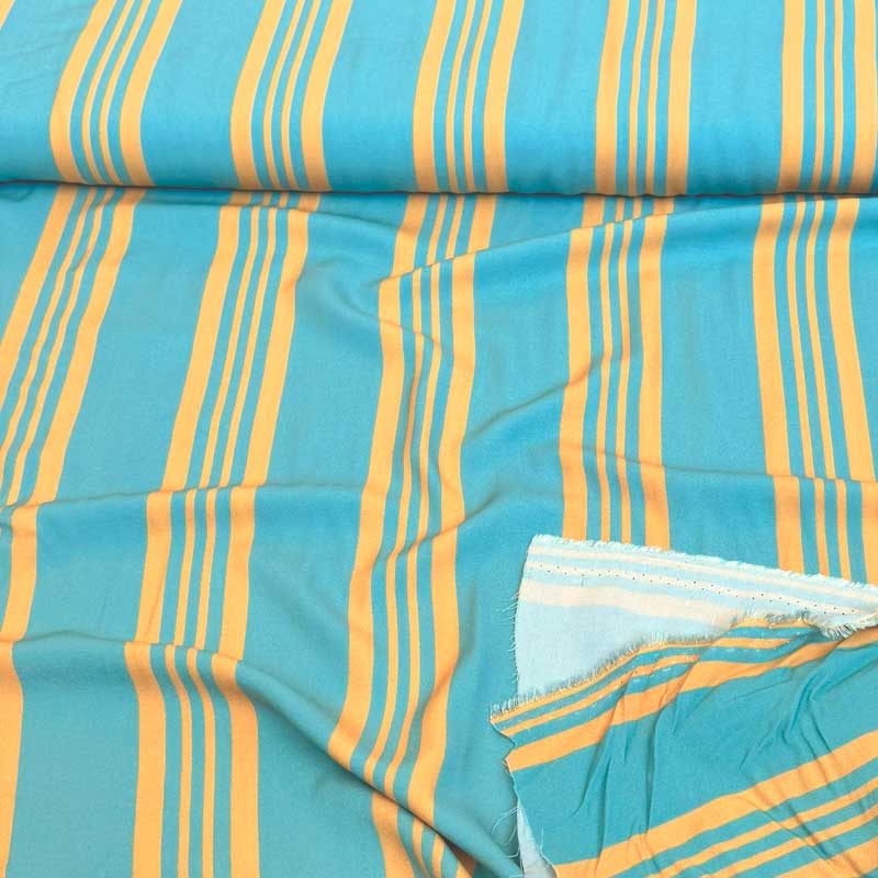 Fast viscose med varm gule variable striber