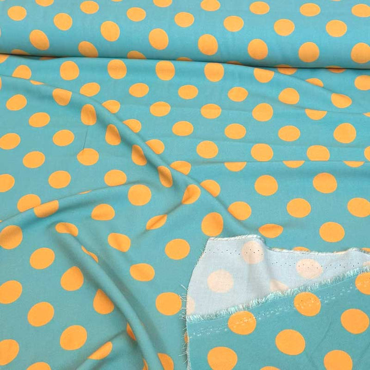 Fast viscose med varm gule prikker 25 mm