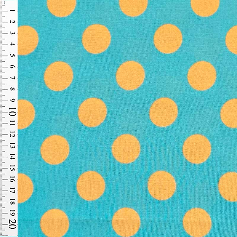 Fast viscose med varm gule prikker 25 mm