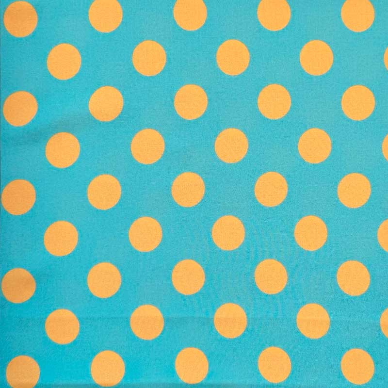 Fast viscose med varm gule prikker 25 mm