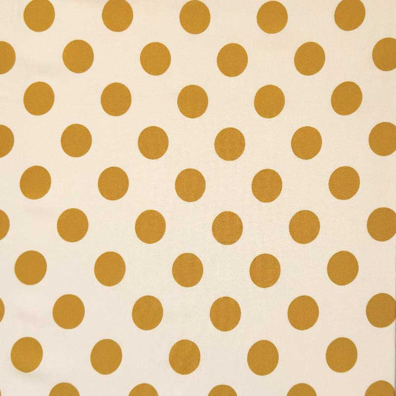 Fast viscose med karryfarvede prikker 25 mm