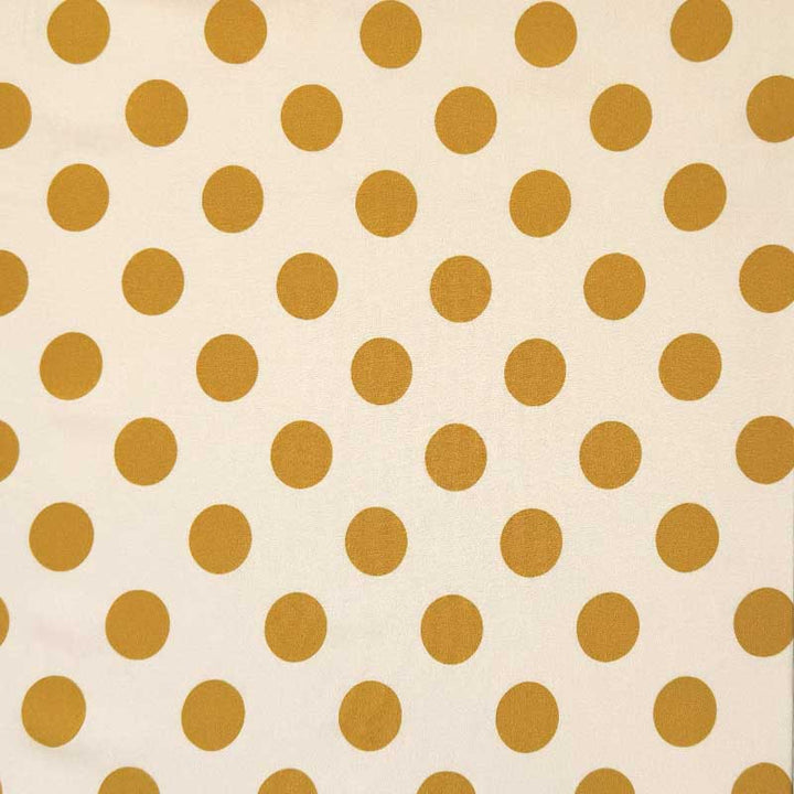Fast viscose med karryfarvede prikker 25 mm