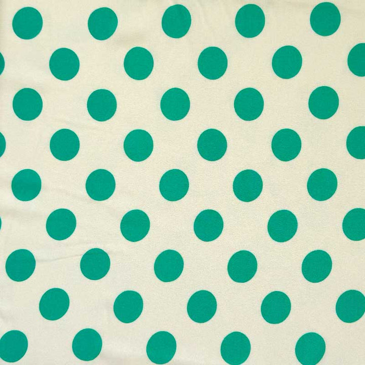 Fast viscose med jadegrøn prikker 25 mm