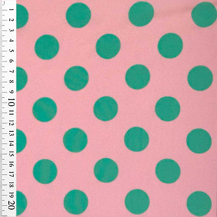 Fast viscose med jadegrøn prikker 25 mm II