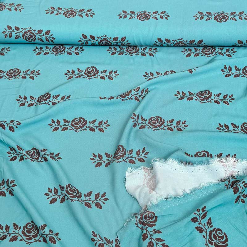 Fast viscose med brun rosengren II