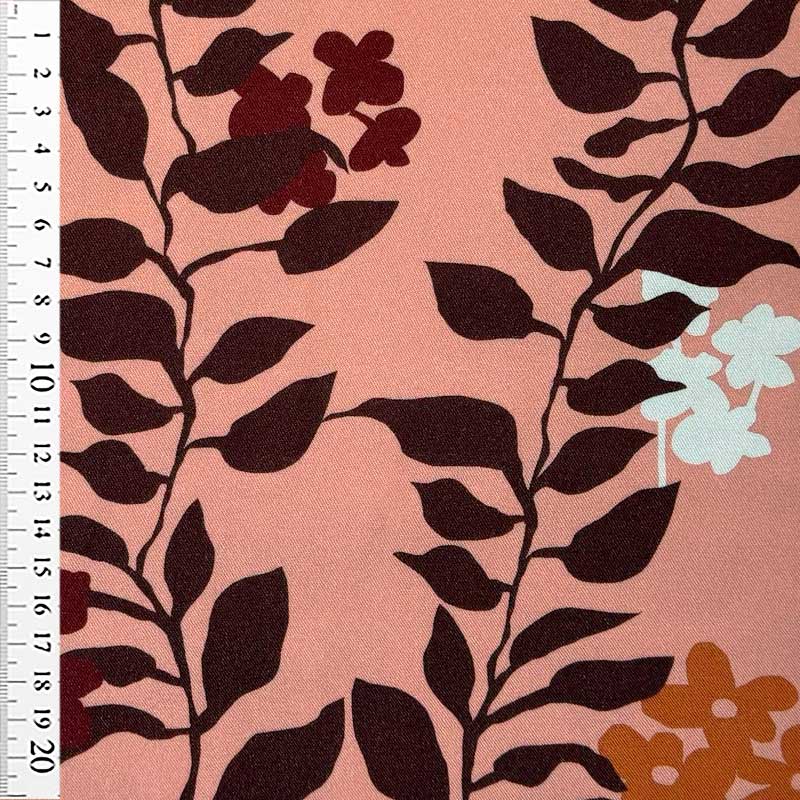 Fast viscose med parallelle blomsterranker fra Light and Lush
